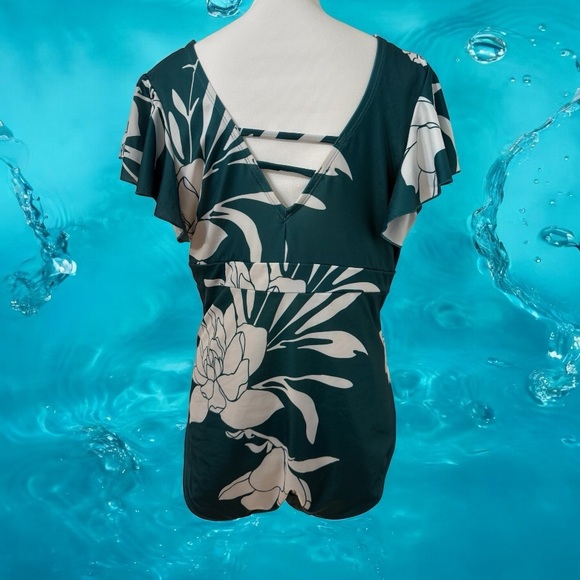 Floral Print Swim Suit - Picture 2 of 3